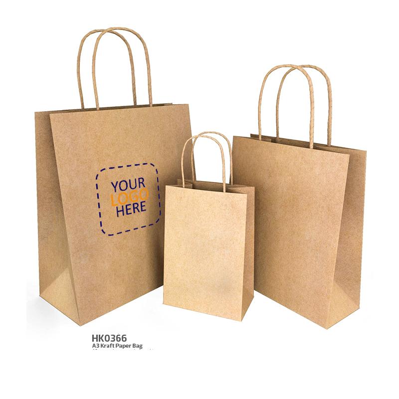 A3Kraft Paper Bag With Logo